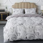 ADASMILE A & S Abstract Duvet Cover Queen Black and White Bedding Set 3Pieces Reversible Duvet Cover Tie Dye Ink Bedding Set for Women and Men Art Abstract Bedding with Zipper Ties (No Comforter)