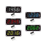 diymore 5 Packs Red/Green/White/Yellow/Blue Colors TM1637 0.56" LED Display Digital Tube Decimal 7 Segment 4 Digit Clock Double Dots Module Serial Driver Board(5 Colors)