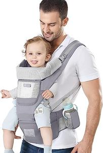 Flip Carrier - Ergonomic, Convertible, face-in and face-Out, Front and Back Carry for Newborns and Older Babies 7-45 lbs (Grey)