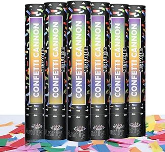 Confetti Cannons, Anfly Party Confetti (6 Pack) Biodegradable Confetti Poppers /Confetti Blasters /Confetti Shooters, Perfect for Birthday, Graduation, Wedding, New Year’s Eve, and Any Celebration