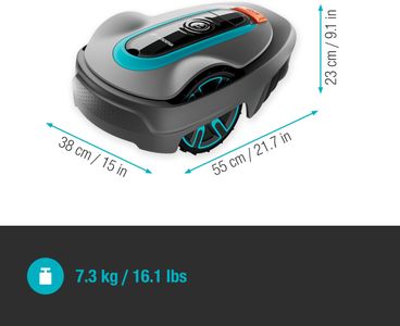 Gardena Smart SILENO City Robot Lawn Mower Set – LONA AI, 500m², App Control, SensorControl, UK Plug