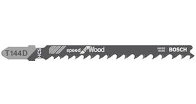 Bosch Professional Jigsaw Blades T 144 D, Speed For Wood, Suitable For Straight Cuts, Blade Length 100mm, Pack Of 5