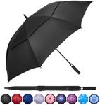 NOOFORMER 62/68 Inch Automatic Open Windproof Waterproof Golf Umbrella Extra Large Oversize Double Canopy Vented Rain Stick Umbrellas for Men Women Multiple Colors