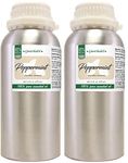 2 Bottles - 16 fl oz Peppermint Essential Oil (100% Pure & Uncut), Aluminum Bottle - GreenHealth