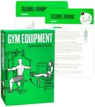 ELAORY Gym Equipment Workout Cards, 62 Exercises Cards Deck Large Size 5" x 3.5" Fitness Cards for Women & Men, Beginner Fitness Guide to Training Exercises at Home or Gym