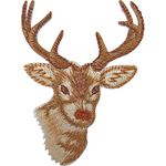 Deer Patch Sew On/Iron On Badge Embroidered Reindeer Head Christmas Decoration