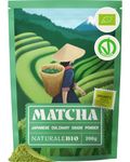 NaturaleBio Japanese Organic Matcha Green Tea Powder - Culinary Grade - 200 gr. Tea Produced in Japan, Uji, Kyoto. Use for Cooking, Baking, Smoothie Making and with Milk. Vegan & Vegetarian Friendly