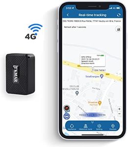 TKMARS 4G Mini GPS Tracker GPS Tracker Ohne ABO mit Kostenloser App, 32 Tage Standby-Zeit, Stark Magnetisch, Wasserdicht, 1500mah