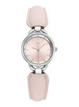 Fastrack Vyb Muse with Quartz Analog Pink Dial Steel PU Leather & Alloy Strap Watch for Girls - FV60114SD01W