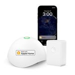 Meross Smart Water Leak Detector, WiFi Water Sensor 1 Pack & Hub Kit, Support Apple HomeKit, SmartThings, IP67 Waterproof with App Alerts, Audio Alarm, 100M Range for Home Basement Kitchen