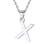 ChicSilver Monogram X Initial Necklace 925 Sterling Silver Monogram Name Jewelry for Women