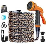 OGGO Garden Hose Pipe - Expandable Garden Hose 100ft,Expanding Hose Pipe with 10 Function Spray Gun | Flexible Hose Pipe with 3/4", 1/2" Fittings for Gardening