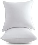 FAVRIQ 20 x 20 Pillow Inserts (Set of 2) - 20 Inch Square Interior Couch Throw Pillow with 100% Cotton Cover - Decorative Pillow Insert Pair - White Sofa Pillow