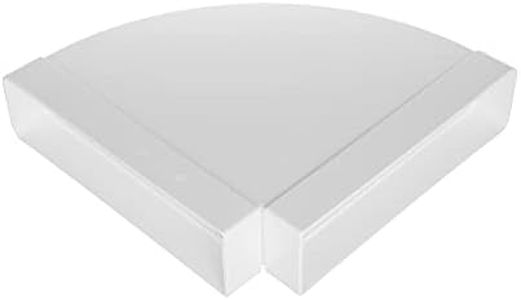 Vent Systems 220 x 55 mm Hoja de tubo rectangular horizontalmente para la conexión de la tubería. Ángulo: 90 °. Sistema de ventilación, calefacción, enfriamiento.