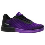 Pyramid Women's Path Lite Seamless Mesh Bowling Shoes, Black/Purple Wide, 10 Wide