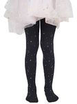 N2S NEXT2SKIN Girl's Spandex High Denier Pantyhose Stockings (Heart Print, Black XS 1-3 Years)