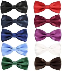 JZK 10x Noeuds Papillon réglables Multicolores pour Hommes pour Mariages, fêtes, Occasions formelles ou spéciales, Multicolore, L, Multicolore