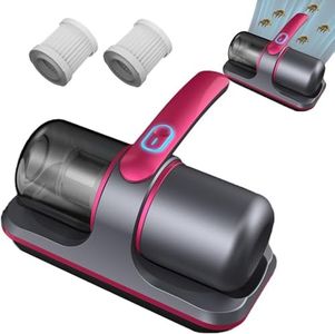 AIWEIYER Instrument d'élimination des acariens Fort à Haute fréquence, aspirateur de lit avec lumière UV, aspirateur à Matelas à Main, Double Battement Haute fréquence sans Fil Fort Profond