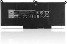 Wefly F3YGT Laptop Battery Compatible for Dell Latitude 14 7480 7490 12 7280 7290 13 7000 7380 7390 P73G002 E7280 E7480 E7290 Laptop DM6WC KG7VF 2X39G KG7VF V4940 451-BBYE 453-BBCF Laptop Battery