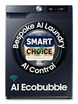 Samsung Smart Choice 9 kg, 5 Star, AI Control, AI Ecobubble, Super Speed, Wi-Fi, Hygiene Steam with Inbuilt Heater, Digital Inverter, Fully-Automatic Front Load Washing Machine (WW90DG6U24ASTL, NAVY)