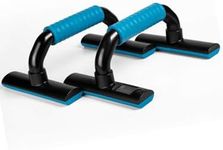 Push Up Bars Strength Training - Push Up Board with Counter Push-up Bracket Board with Non-Slip Sturdy Structure Portable for Home Fitness Training, Push Up Stands Handle for Floor Workouts (Blue-with Counter)