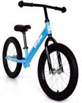 bicystar 16 Inch Balance Bike, Toddler Bicycle Ages 5-8, Air Tires, No Pedals Push Bike, Toddler Outdoor Toy Bike for Kids, Boys Girls, Blue