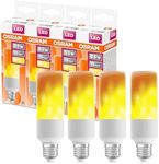 Osram LED Star Flame Stick Flame Lamp LED Light Bulb E27 0.50 W Warm Comfort Light 1500 K Pack of 4