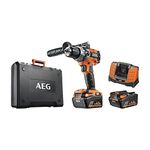 AEG PRO18V Cordless Impact Drill BSB 18C2BL LI-402C (Max. Torque 65 Nm, 13 mm Metal Chuck 2-Speed Gearbox Includes 2X 4.0Ah Battery and Charger)