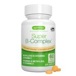 Igennus Super B-Complex - High Strength Methylated B Vitamins, Sustained Release & Clean Label, B6, B12 Methylcobalamin, Methyl Folate & Vitamin C, For Women & Men, Flush-Free Niacin, 60 Vegan Tablets