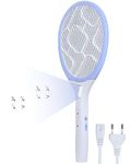 Weird Wolf Rechargeable Electric Fly Swatter Mosquito Racket Bat with COB Light | Long Battery Life | Made in India with 6 Month Warranty (Purple)