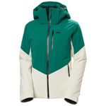 Helly Hansen Womens W Alphelia Ski Jacket, 439 EMERALD SNOW, L EU