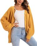 QUALFORT Women's Mustard Cardigan S