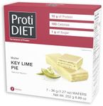 ProtiDIET Key Lime Pie Protein Wafer Bar - Low Sugar High Protein Snacks for Adults, Perfect On the Go Meal Replacement Bar and Nutritional Snack - 7 Key Lime Wafers Per Box