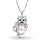 Jeulia"Appear and Disappear at Will" Cat Sterling Silver Necklace Gift for Women Girlfriend Wife Engagement Wedding Anniversary Promise or Birthday With Jewelry Box