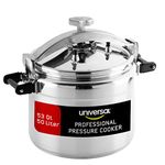 Universal Extra Large 53 Quart / 50 Liter Professional Pressure Cooker, Heavy-Duty Aluminum Construction with Multiple Safety Systems, Commercial Canner Ideal for Industry Usage