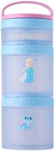 Whiskware Disney Princess Stackable Snack Containers for Kids and Toddlers, 3 Stackable Snack Cups for School and Travel, Elsa and Bruni