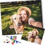 CleverFine Personalized Paint by Numbers Kit for Adults, Make Your Own Digital Painting Pets Portraits Baby Photos, Acrylic Paint,Custom Canvas DIY Oil Painting (16"×20"/40cm×50cm no Frame)