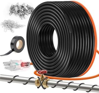 155FT（3FT-200FT） Pipe Heating Cable for Pipe Freeze Protection, Heat Cable for Water Pipes(Metal and Plastic), Pipe Heat Tape Keeps Water Flowing at -40°F 5w/ft, 120V Plumbing fixture