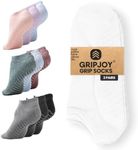 Grip Socks for Women - Pilates Socks with Grips for Women - Non Slip Socks Womens - Grippy Socks for Women - 3 Pairs