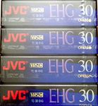 JVC EHG (Extra High Grade Compact) 30 VHS C 4 Pack