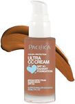 Pacifica Ultra CC Cream Radiant Foundation SPF 17 - Warm-Tan – Medium Coverage Color Correcting Foundation, Dewy Finish, Mineral SPF, 1 oz
