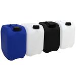 10 Litre Stackable Plastic Jerry Can - x10 Pack, Diesel Jerry Can, Automotive, Cargo Handling, Chemical, Entertainment and Leisure, Food & Drink, Transportation/Haulage (Black)