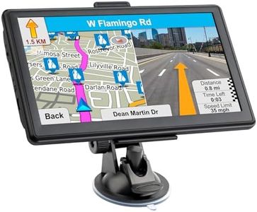 7 Inch GPS Navigator for Car, GPS Navigation System for Truck Commercial Drivers with 2025 US/CA/MX Offline Map Free Update, GPS for 7 Vehicles with POI Search, Voice Drive Guidance Red Light Warning