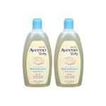 Aveeno Baby Wash and Shampoo, 18 Oz -Pack of 2