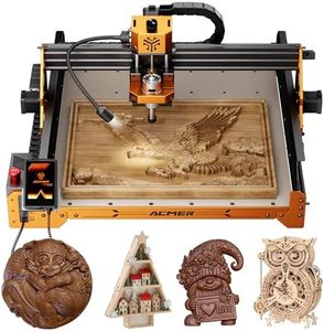 CNC Router Machine,ACMER Ascarva 4S CNC Milling Machine,70W 24V Spindle Power,15.7” x 15.7” x 3.7”,120W Whole Machine Power for Wood Plastic Acrylic MDF Carving Cutting,Support 5W or 10W laser heads.
