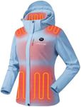 Venustas Women's Waterproof Heated Jacket with Battery & Detachable Hood