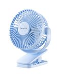 Gaiatop Portable Clip on Fan Battery Operated, Small Powerful USB Table Fan, 3 Speed Quiet Rechargeable Mini Desk Fan, 360° Rotate Personal Cooling Fan for Home Office Stroller Camping