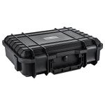 XJYMCOM Flight Case Waterproof Hard Compact Camera Case Portable Carry Lock Storage Box Protective Storage Carrying Case with Foam for Tools Drones Camera Lens Accessories 34 x 27 x 10cm (Large)