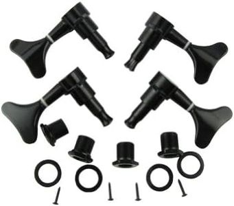 Musiclily 4-in-line Sealed Bass Tuners Tuning Pegs Keys Machine Heads Set, Black