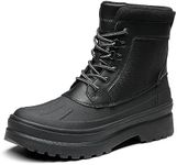 Bruno Marc Men's Insulated Waterproof Snow Boots Warm Fur Lined Outdoor Breathable Winter Boot Black,Size9.5,SBSB229M